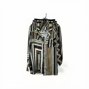 Ser.o.ya‎ Kostas SILK Geometric Short Set Green Size  M